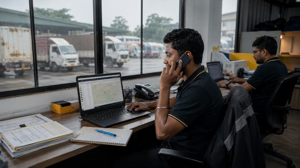 Operations team providing fleet support from a dispatch office